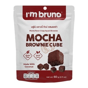 タイ産ブルーノマシュマロブラウニー60gクリスプバッグスナックフレッシュオレンジモカチョコレートキューブレッド - Product Image 5