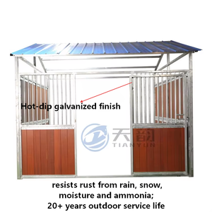 Structure de grange à chevaux préfabriquée en acier galvanisé à chaud, kit complet d'écurie avec toit, arène d'équitation personnalisée - Product Image 3