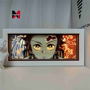 Demon Slayer 3D LED Night Light Control remoto Neon Paper Cut Shadow Art Atmosphere-Filling Anime Dormitorio Habitación Decoración japonesa - Product Image 4