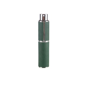 Customized <b>10ml</b> Leather Perfume Refill Spray <b>Bottles</b> Metal Portable Travel Refillable Fragrance Atomizer Cosmetic - Product Image 1