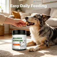 Compléments alimentaires pour animaux de compagnie, poudre de probiotiques multivitaminés, soutien immunitaire pour chiens, santé de la peau et du pelage, santé des hanches/des articulations, santé cardiaque, santé digestive, rapide