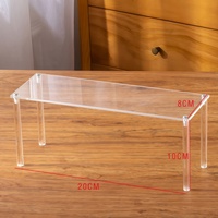 Support de présentation en acrylique transparent, structure stable en forme de U à quatre piliers pour figurines, cosmétiques