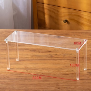 Expositor de Acrílico Transparente en Forma de U con Cuatro Pilares, Estructura Estable para Figuras y Cosméticos - Product Image 2
