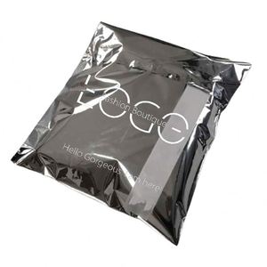 Custom LOGO Printed <b>Silver</b> Mailing <b>Bags</b> Metallic Envelopes Postal Satchels Mailer for Clothing Packaging - Product Image 2