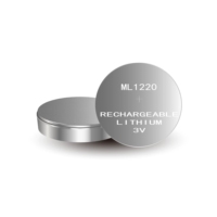 Batterie au lithium rechargeable 3V ML1220 18mAh à vente chaude pour télécommande, électronique grand public et appareils IoT