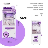 Produits d'arcade personnalisés pour intérieur : machine à griffes avec accepteur de billets, jeux à monnayeur pour peluches, machine à griffes de haute qualité