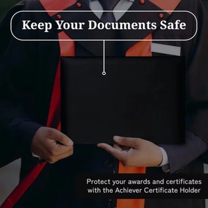 Wholesale Custom Logo School <strong>Certificate</strong> Display Shell Cover A4 A3 Leather <strong>Folders</strong> for Graduation <strong>Certificates</strong> <strong>Holder</strong> - Product Image 6