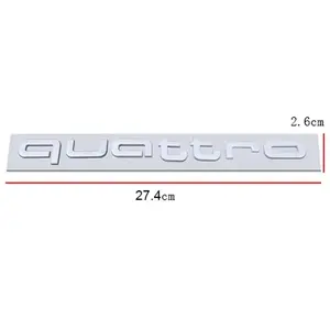 Emblemas ABS y pegatinas para la parrilla delantera de Audi Quattro para RS4 RS5 Q3 S3 A3 A5 A6 A4 RS3 RS6 A1 Q5 <span class=keywords><strong>Q2</strong></span> S5 RS7 Trunk - Product Image 3