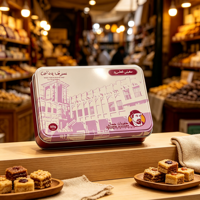 Boîte en métal rectangulaire en fer blanc de qualité alimentaire en deux parties, boîte d'emballage cadeau personnalisée avec logo imprimé pour noix, biscuits OEM ODM