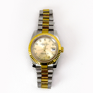 Orologio da Polso Automatico da Uomo in Oro, Design Popolare OEM, Cristallo Zaffiro, Diamanti, Orologio Meccanico Vintage - Product Image 1