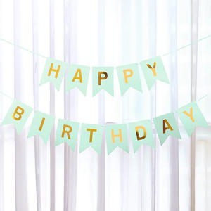 Bannière de décoration en papier pour fête d'anniversaire, 1 pièce, banderole <span class=keywords><strong>HB</strong></span> - Product Image 5