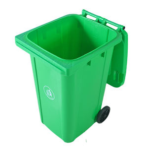 سلة مهملات بلاستيكية مستطيلة خضراء للحدائق الخارجية سعة 120 لتر صديقة للبيئة لإدارة النفايات بالجملة - Product Image 2