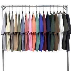 Camiseta de Marca de Moda para Hombre, Manga Corta, Algodón Pesado 250G, Lavado Vintage, Impresión de Logotipo Personalizado con Técnica Puff, Corte Holgado, Venta al Por Mayor - Product Image 1