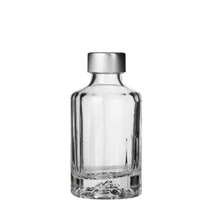 100Ml Kleine Glazen Sterke Fles Mini Whiksy Wodka Flessen Bergbodem Design Wijnglazen Fles Met Gpi Schroefdeksel