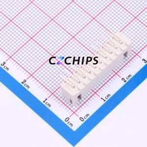 WAFER-XH2.54-10PWZ-Y62 Wire-to-Board Pin Header Bent Lead Through Hole,P=2.5mm Connector 1x10P 2.5mm Right Angle Insert XH - Product Image 2
