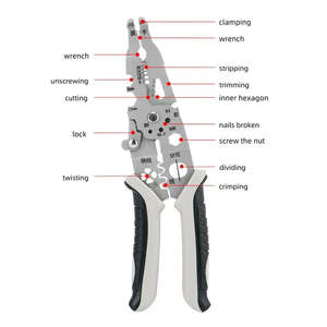 Factory Price 20 in 1 <b>Wire</b> <b>Stripper</b> Electrician Pliers Side Cutters Multi Function Cable Pliers for <b>Stripper</b> Dividing - Product Image 3
