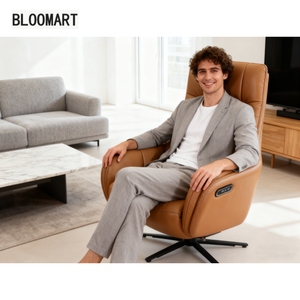 Sillón giratorio moderno de cuero <span class=keywords><strong>para</strong></span> el hogar, oficina, Villa, ocio, estilo <span class=keywords><strong>ejecutivo</strong></span>, sala de estar, dormitorio, apartamento, silla de estudio - Product Image 6