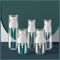 Flacon pulvérisateur en plastique PETG 60ml 80ml 100ml, pompe à brume transparente givrée, pour masque facial, blush, savon liquide, cosmétique hydratant