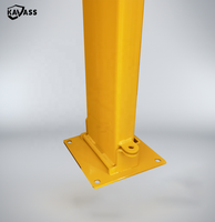 KAVASS Prix d'usine Serrure de stationnement rectangulaire pliable pour véhicule Barrière de stationnement Bollards-Cadenas avec base carrée