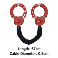 Accessoires de vélo antivol robustes jumeaux serrure à chaîne vélo de sécurité scooter électrique moto menottes serrure avec clés