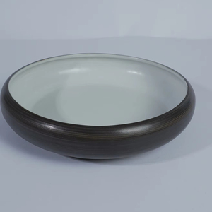 Vajilla de Cerámica Informal para Restaurantes y Hoteles, Juegos de Vajilla, Juegos de Tazones para Ensaladas y Tapas, Tazón Redondo de Gres para Servir - Product Image 1