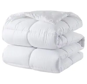 OEKO Quilt serat mikro lembut semua musim, selimut serat mikro populer 10.5 Tog Hollowfiber Comforter semua musim warna putih