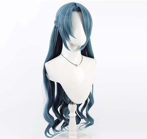 Peluca Larga Ondulada Verde para Disfraz de Cosplay de Soldada Encadenada de Anime para Mujer, <span class=keywords><strong>Azuma</strong></span> Fubuki, para Fiesta de Disfraces AOKG-265 - Product Image 3