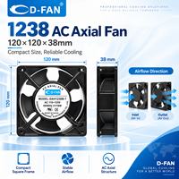 Fabricants de ventilateurs de ventilation industriels 120 mm 12038 220v Ventilateur axial de refroidissement AC