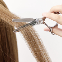 Kit de ciseaux de coiffure professionnels en acier inoxydable pour la coupe et l'éclaircissement des cheveux, ciseaux de barbier à bord rasoir pour salon