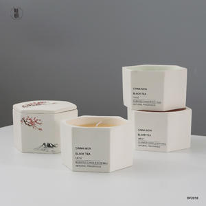 Bougie parfumée Cinna Mon, cire de soja, 14 oz, récipient en céramique avec couvercle, couleur et logo personnalisables, idéale pour un cadeau - Product Image 4