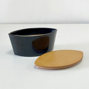 Portavelas <span class=keywords><strong>Extra</strong></span> <span class=keywords><strong>Grandes</strong></span> de Alta Calidad, Portavelas Negros Mate con Tapas de Madera - Product Image 6