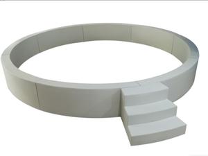 Pelota de juego suave de color rosa, blanco y beige, con tobogán, para fiestas y eventos en interiores, 8 pies y 10 pies - Product Image 6