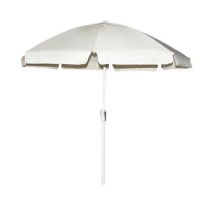 Guarda-chuva grande para praia, guarda-sol ao ar livre para jardim pátio com manivela manual