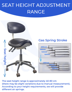 Tabouret ergonomique pour dentiste, réglable en hauteur, facile à nettoyer, en cuir PU, pour clinique médicale - Product Image 4