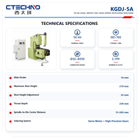 CTECHNO KGDJ-5A 50 KN Machine de découpe de fentes pour lamination de stator et de rotor CNC à double servo haute vitesse 50-590 mm 100-700 SPM