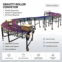 Convoyeur à rouleaux flexible à gravité extensible pour la manutention des matériaux d'entrepôt, pour le chargement et le déchargement des cartons