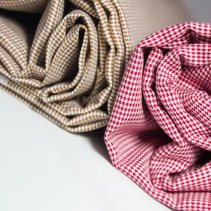 Stocklot 100% cotton plaid fabric yarn dyed color shirt fabric for mens shirt cloth