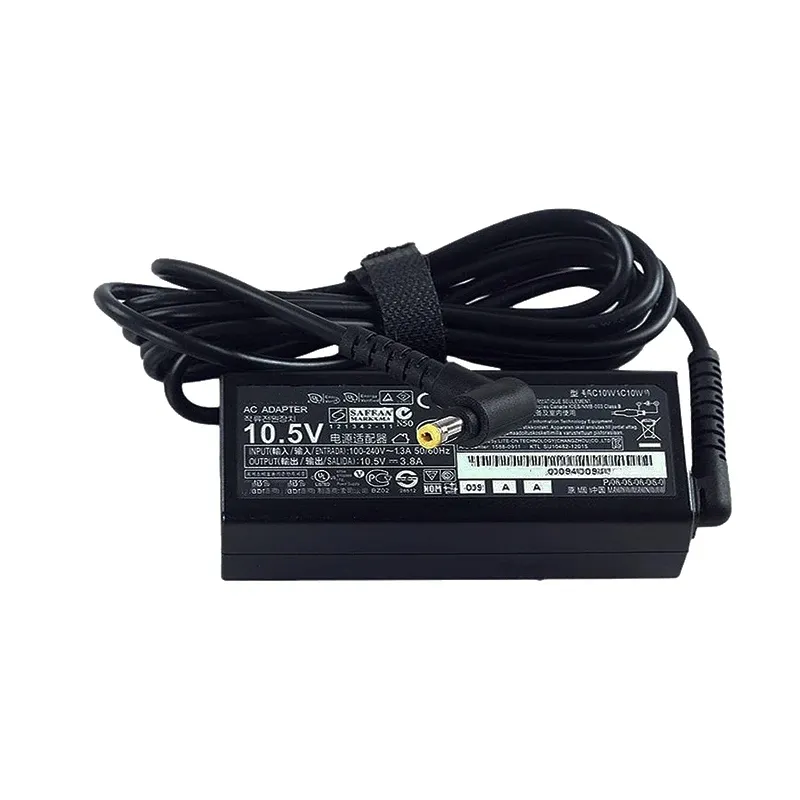 Adaptador de energia para laptop, câmera CCTV, entrada AC 110v a 240v, cabo de dois lados para luz de Natal, 10.5V, 3.8A, 40W