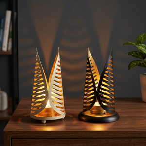 AK Brass Customized Decorative Designer Metal <b>Candle</b> Jars Holders <b>Tealight</b> For Home Decor <b>Scented</b> <b>Candles</b> Set of 2 - Product Image 1