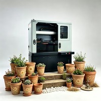 Machine d'impression UV à cylindre unique avec CMYK W V pour pots de fleurs en terre cuite et autres objets cylindriques