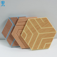 Panneau acoustique hexagonal en PET à réduction de bruit, installation facile, panneau en feutre acoustique pour la décoration de la pièce