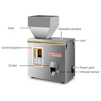 2g-20g Semi Automatic Sugar Table Salt Seeds Fish Feed Pellet Granule Bottle Pouch Weighing Filling Machine