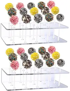Acrílico claro Lollipop titular con 15 agujeros acrílico Lollipop soporte pastel Pop estante de exhibición de acrílico tarta soporte de exhibición