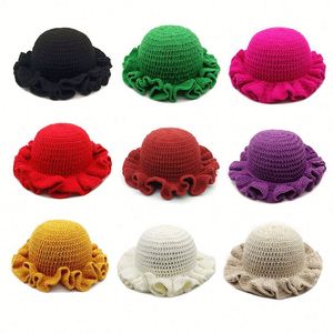 2024 New Arrival Hand Made Thread Cone Ruffle <b>Hat</b> Solid Color Women Girl Cute Winter Warm Fashion Festival <b>Hat</b> - Product Image 2