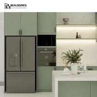 Buildgres Armoire Shaker Vert Sauge Clair Base d'Échantillon Garde-Manger Présentoir de Rangement avec Évier Armoires de Cuisine