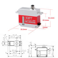 Servo Digital sin Escobillas KST BLS505 de Alto Torque Extremo con Engranaje Metálico CNC para Vehículos Terrestres No Tripulados de Uso Pesado y Robots Móviles