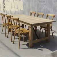 Table de ferme en bois massif vintage américaine, table de bar, restaurant, table en bois massif, table vintage européenne et américaine, fourniture d'usine