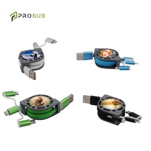 Prosub Double Sublimation Hot Transfer <strong>Printing</strong> 3In1 Charging <strong>USB</strong> Data <strong>Cable</strong> - Product Image 1