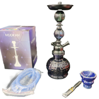 Ensemble de chicha en fer personnalisé unique, chicha portable, narguilé, chicha en métal, pipe à eau avec accessoires jetables pour les voyages