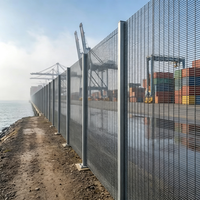 Clôture périmétrique anti-escalade robuste 358 pour quai et terminal de fret, panneaux de fil soudé sécurisés, en métal durable et rigide